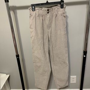 Universal Thread Grey Paperbag Corduroy Pants Size 6